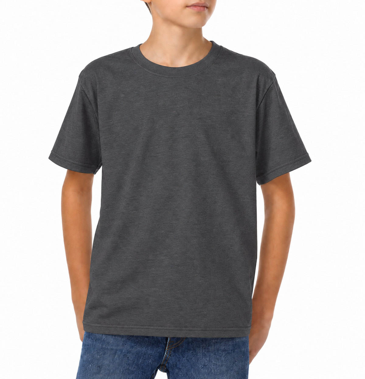 YAZBEK Youth’s Heavyweight Crew Neck Short Sleeve T-Shirt