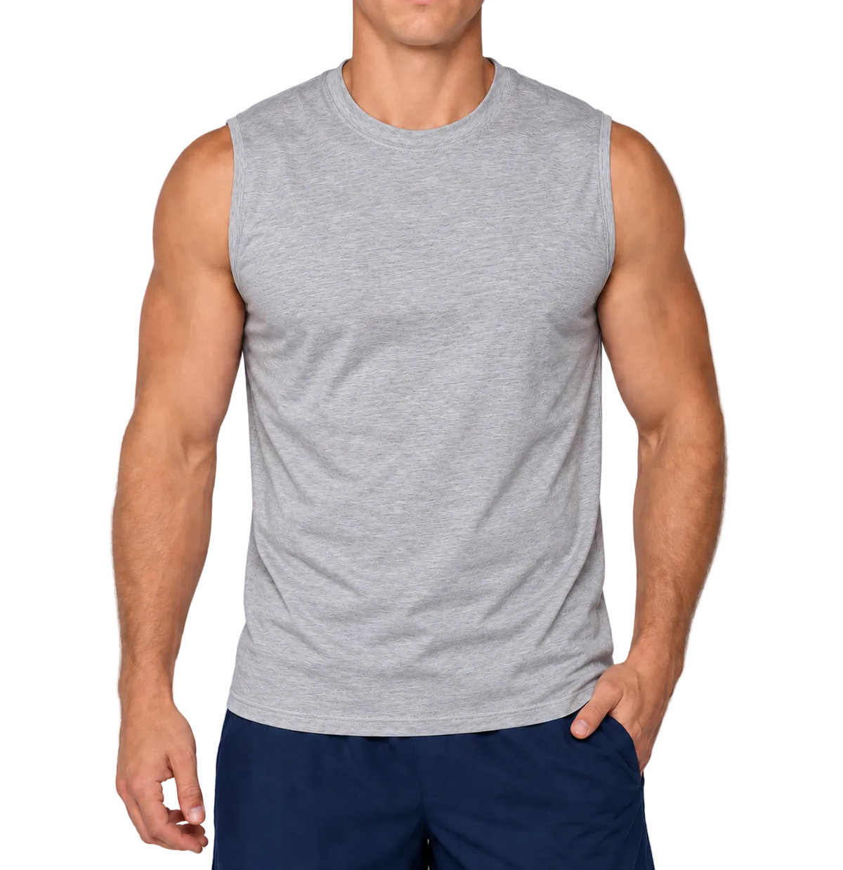 YAZBEK Men’s Heavy Weight Crew Neck Sleeveless Shirt