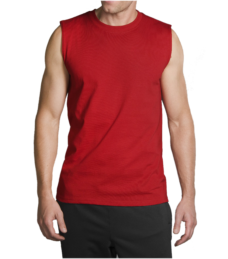 5.9-Ounce Yazbek Men's Heavy Weight Crew Neck Sleeveless Muscle T-Shirt